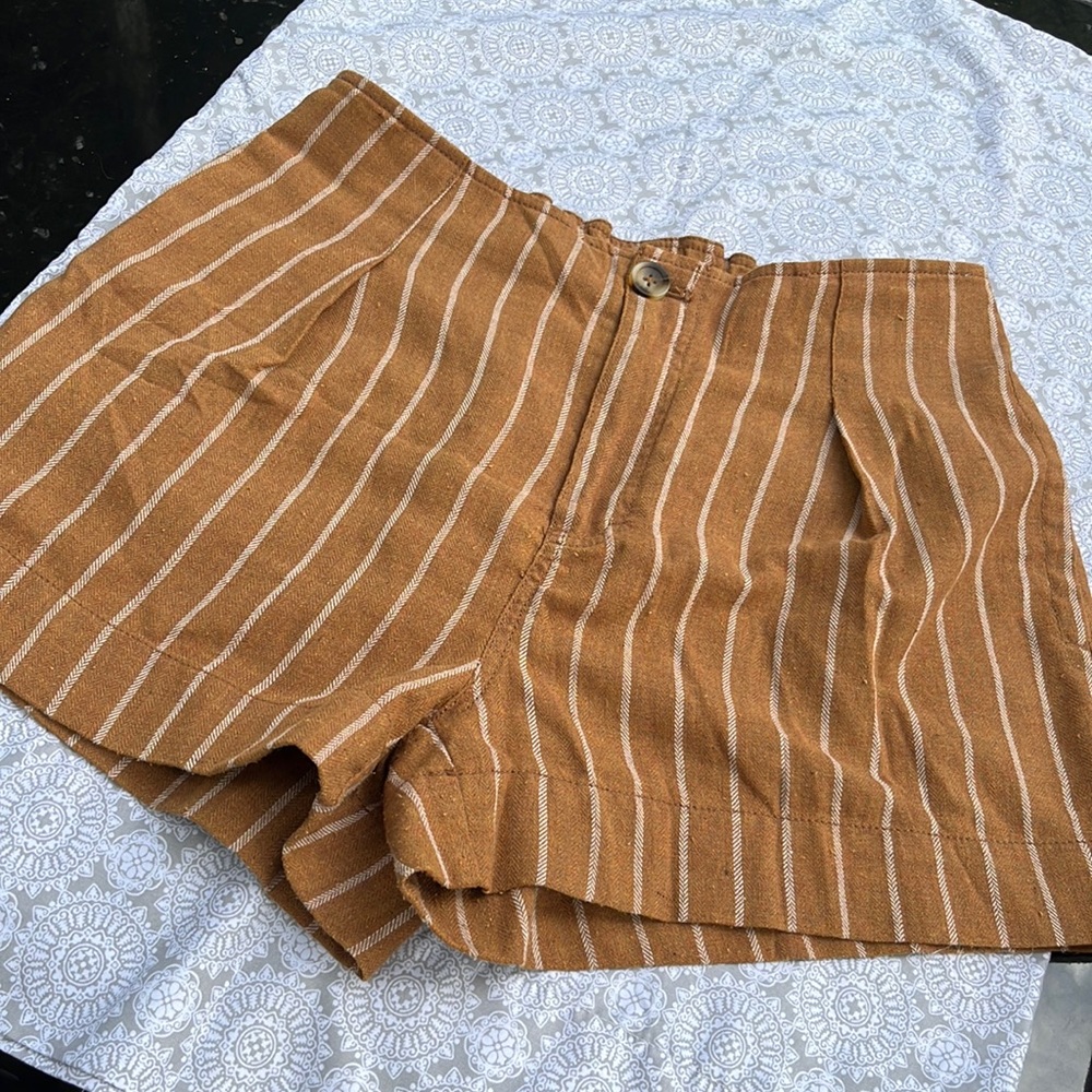 Free People Boho Hippie Striped Cotton Shorts